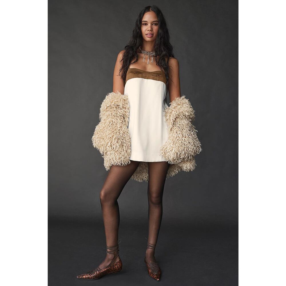 Free People Verano Mini Dress Ivory Combo Size L - Picture 2 of 8